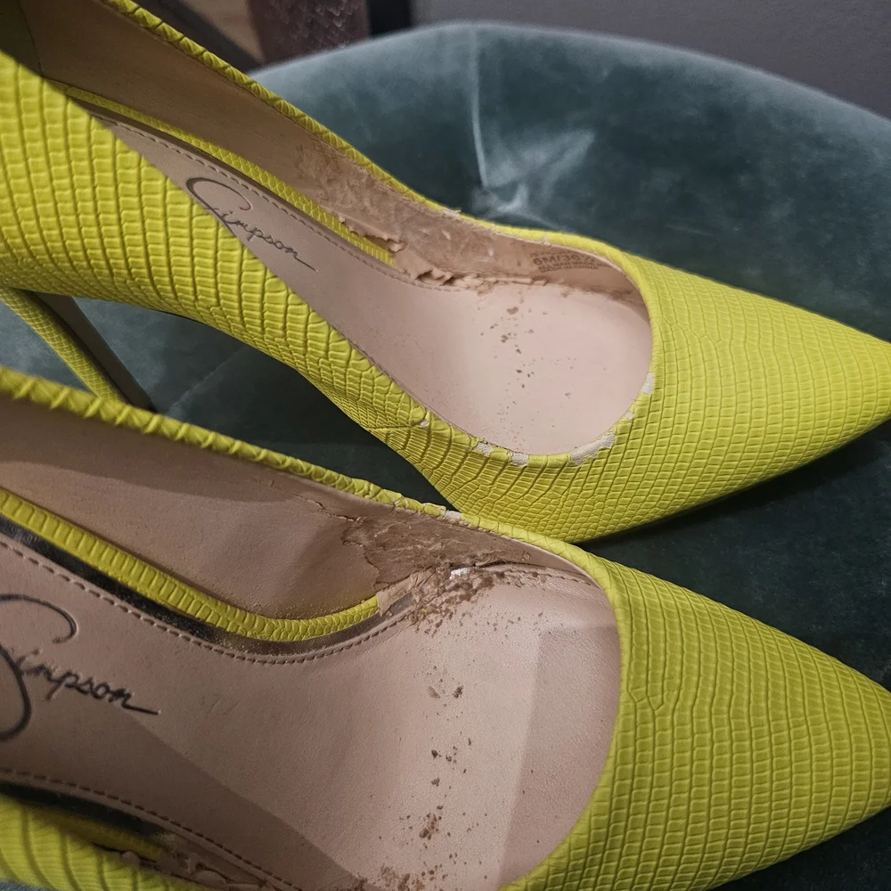 Jessica Simpson Vibrant Yellow Heels - Picture 7 of 7